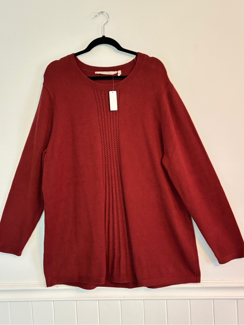Soft Surroundings Priscilla Pullover Tunic Sweater Size 2X New Classic E46